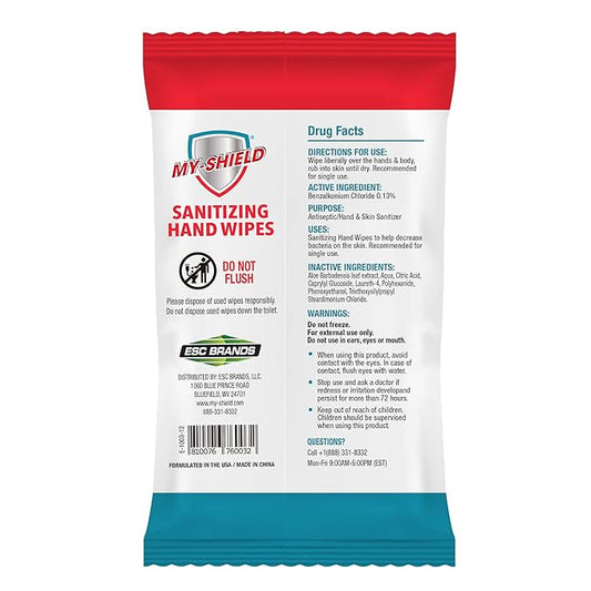 My-Shield® Sanitizing Travel-size Hand Wipes (20 count)