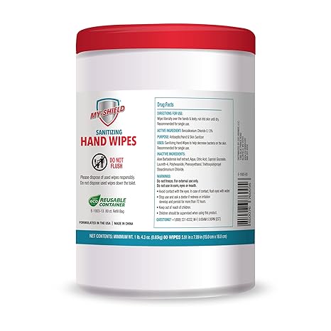 My-Shield® Sanitizing Hand Wipes (80 count)