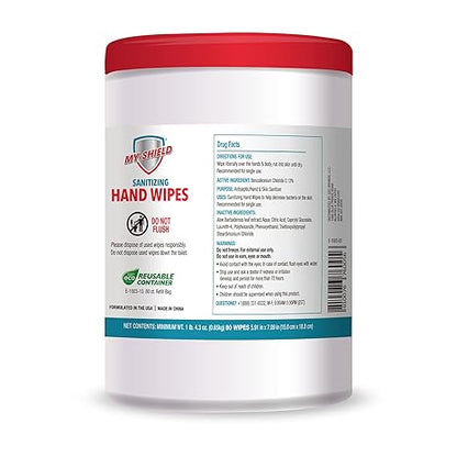 My-Shield® Sanitizing Hand Wipes (80 count)